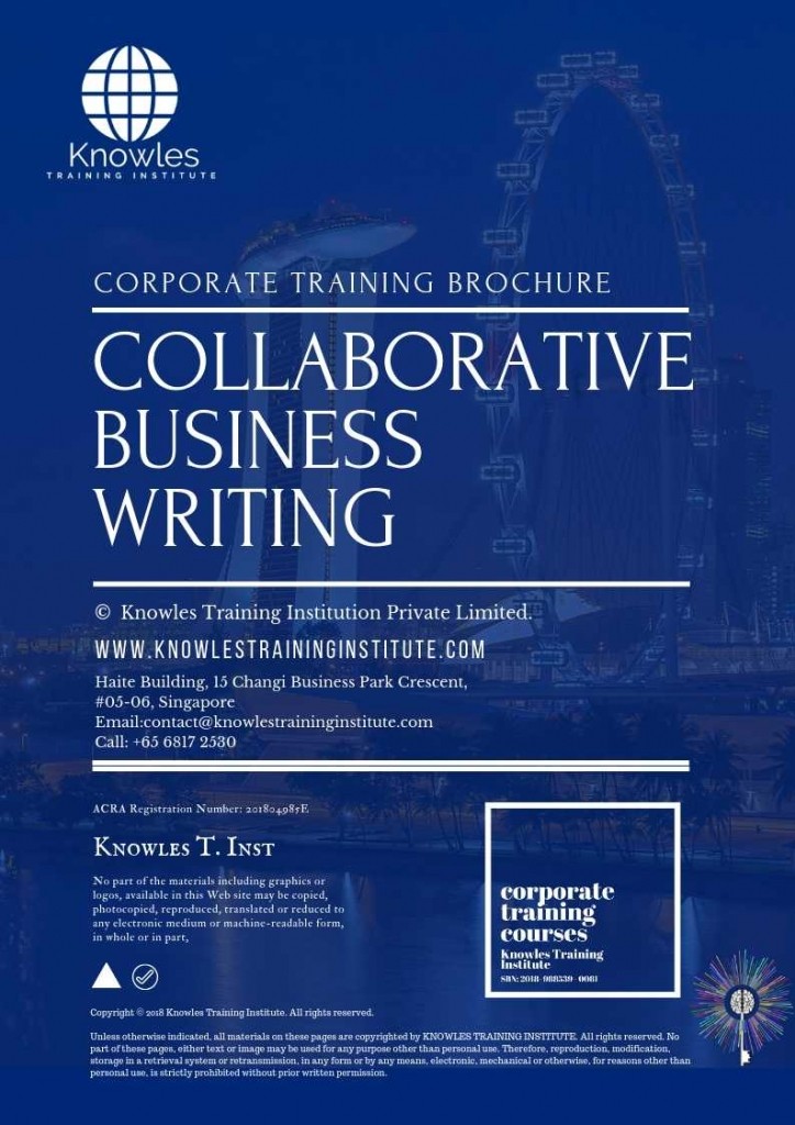 Collaborative Business Writing Course in Spain Brochure
