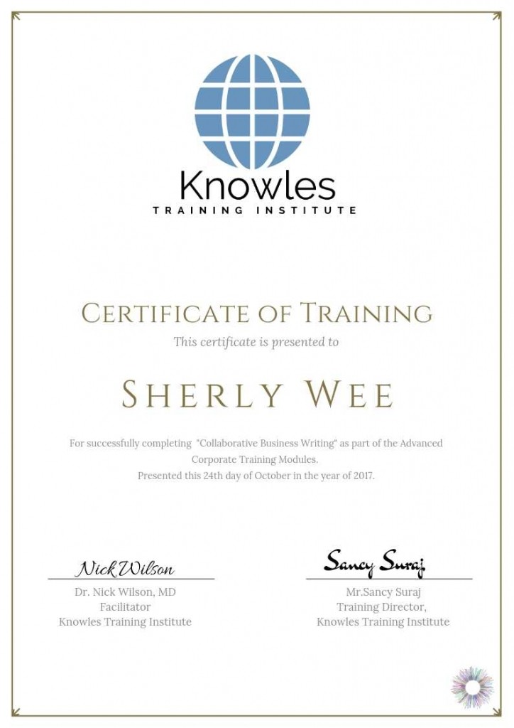 Collaborative Business Writing Course in Spain Certificate