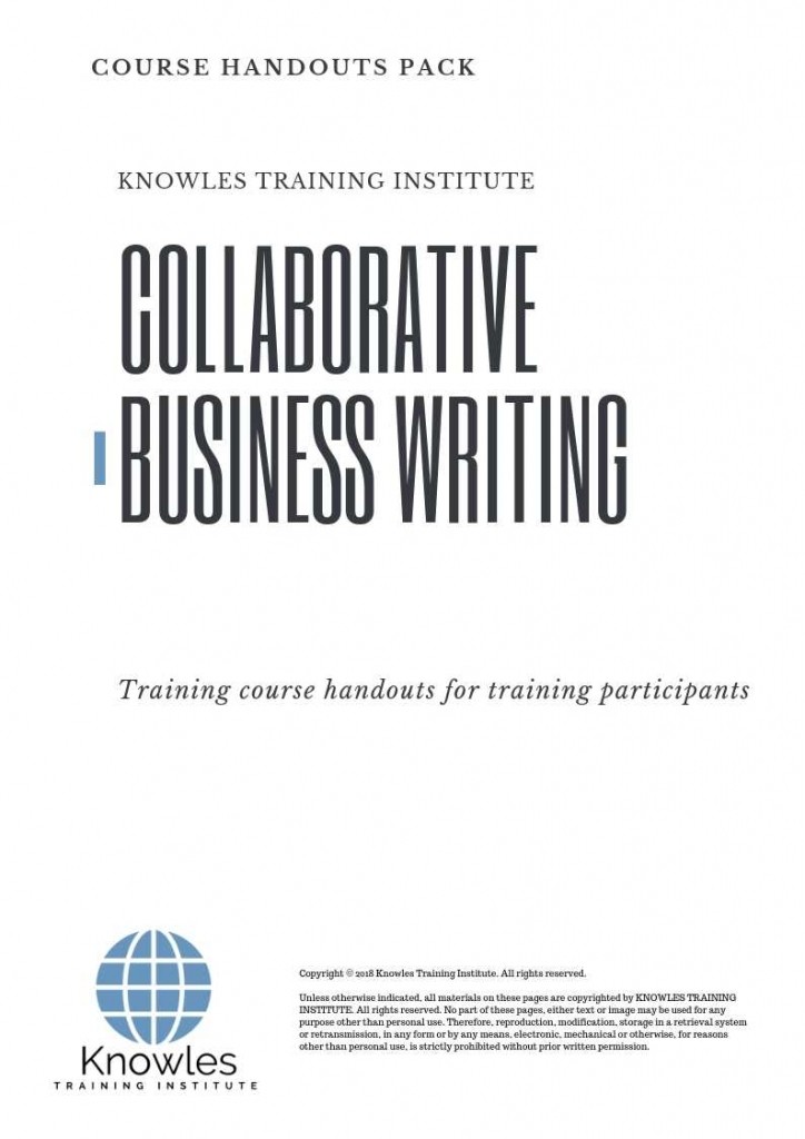 Collaborative Business Writing Course in Spain Handouts