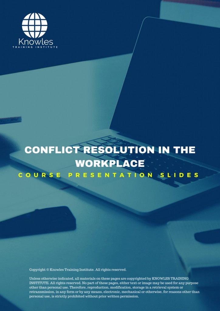 Conflict Resolution In The Workplace PPT in Philippines Slides Used During Course