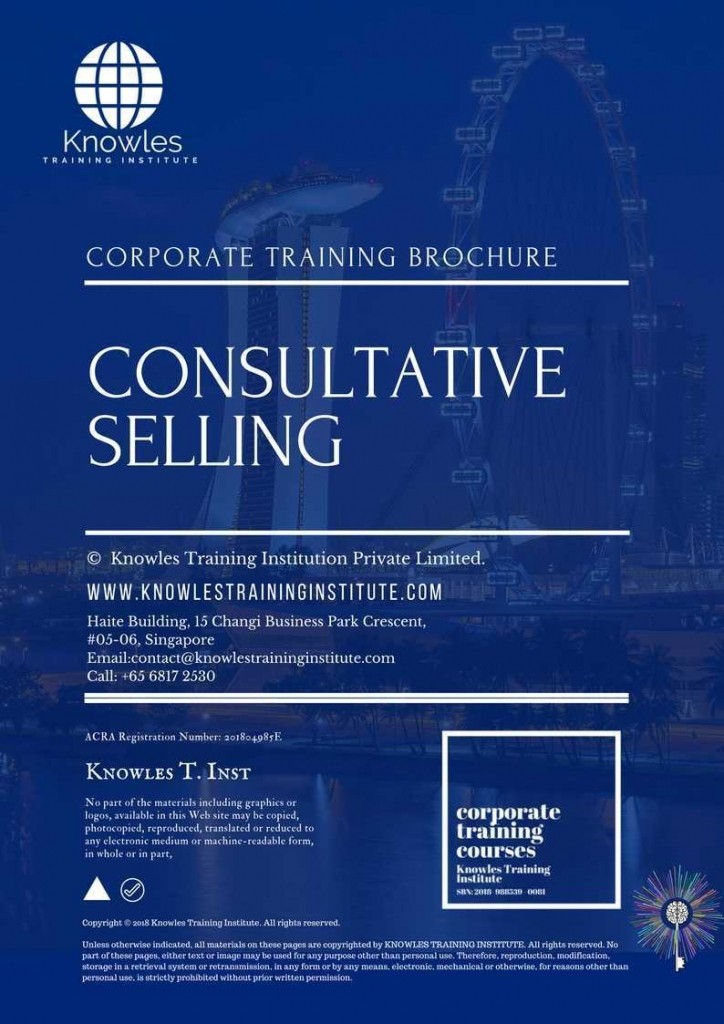 Consultative Selling Training Course in Spain Brochure