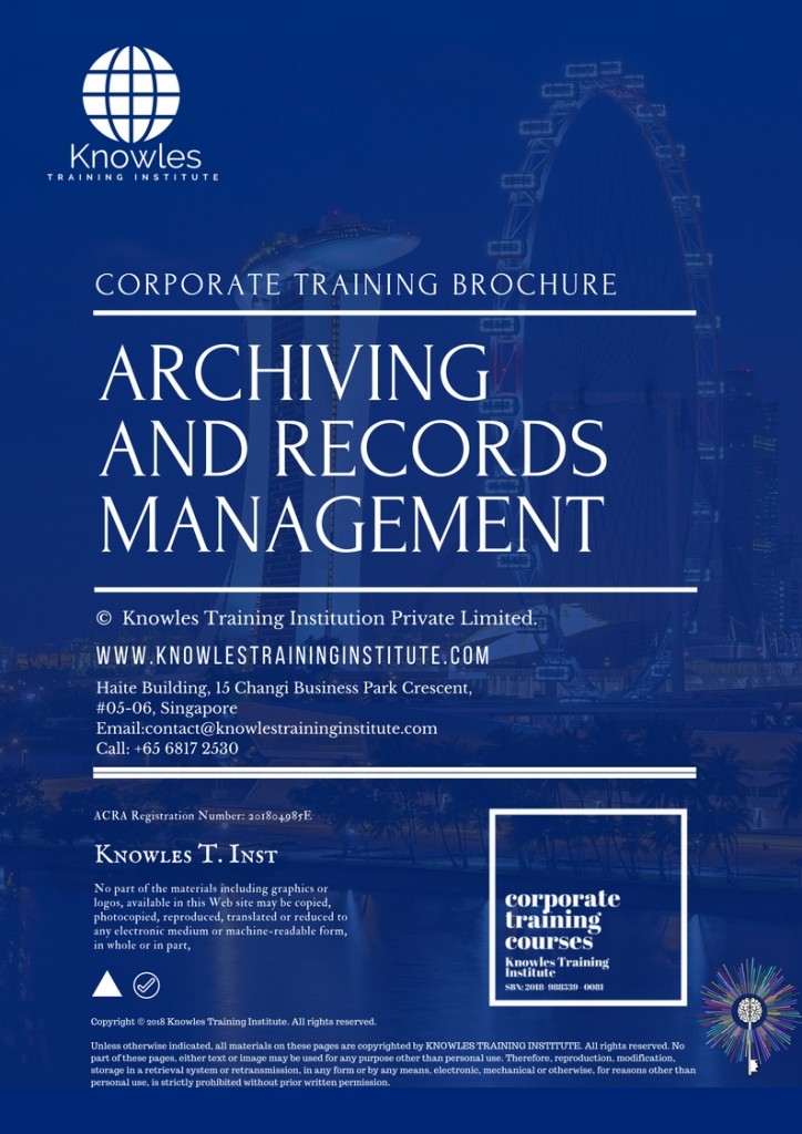 Course Brochure For Archiving And Records Management in Spain