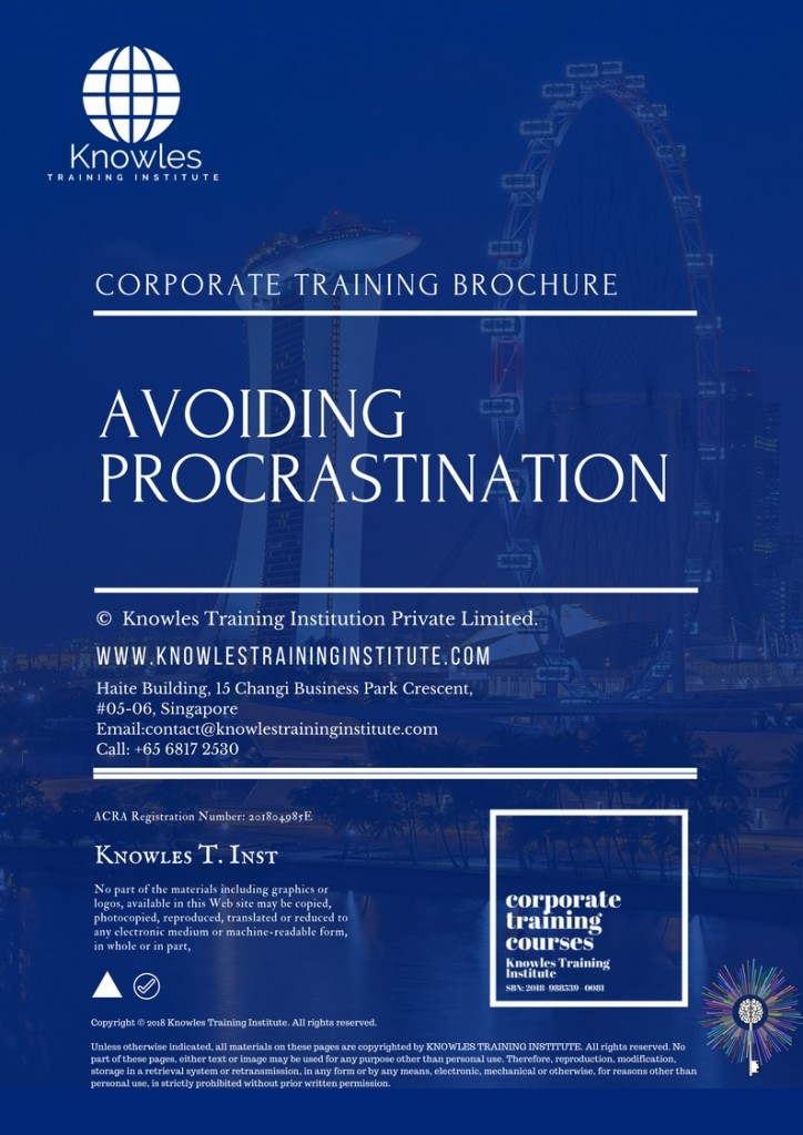 Course Brochure For Avoiding Procrastination Course in Spain