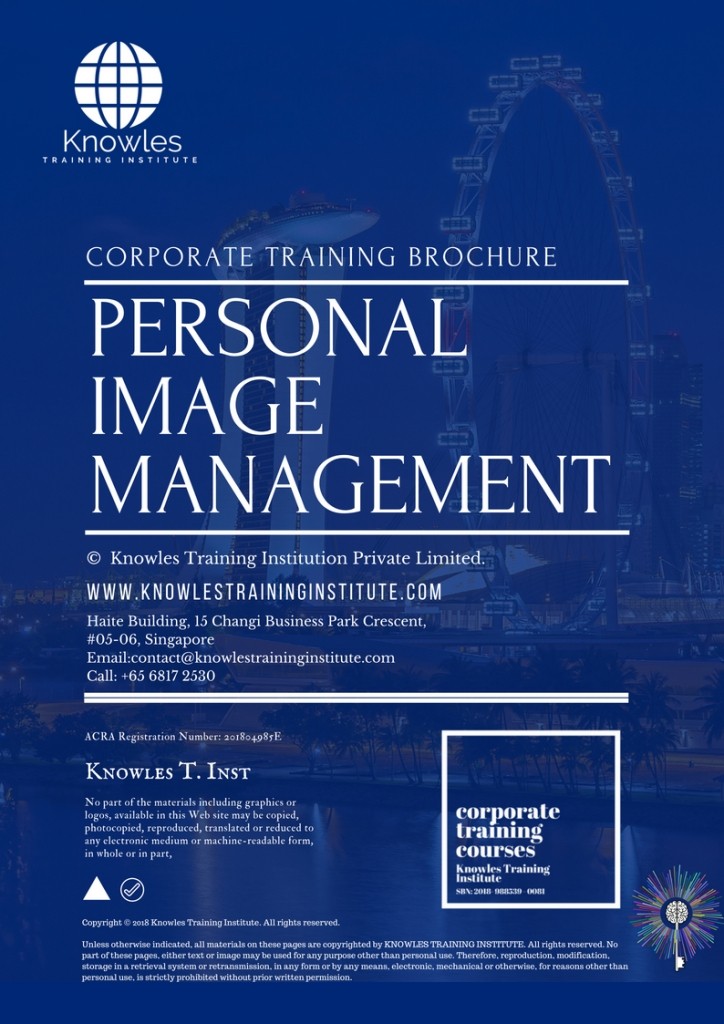 Course Brochure For Personal Image Management Training Course in Spain
