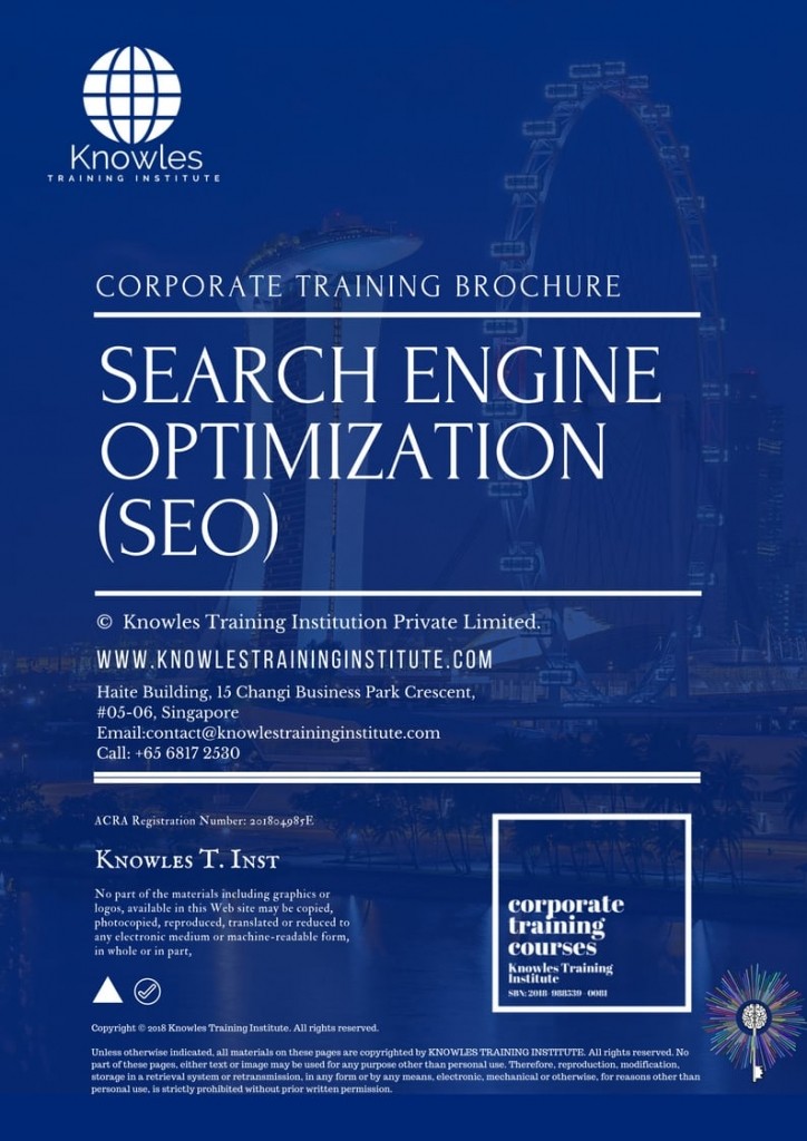 Course Brochure For Search Engine Optimization (Seo) in Spain