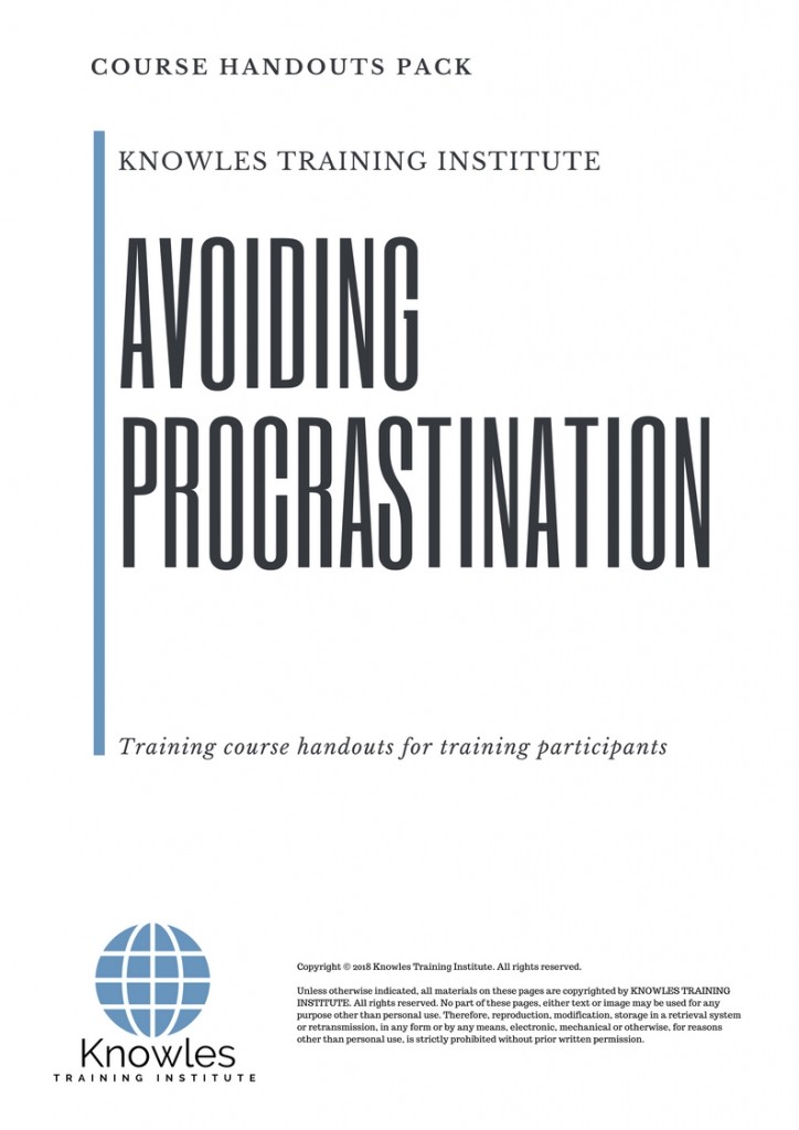 Course Handouts For Avoiding Procrastination Course in Spain
