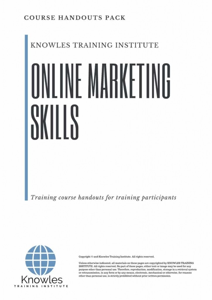 Course Handouts For Online Marketing Skills in Spain