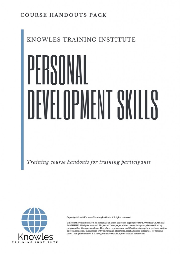 Course Handouts For Personal Development Skills Training Course in Spain