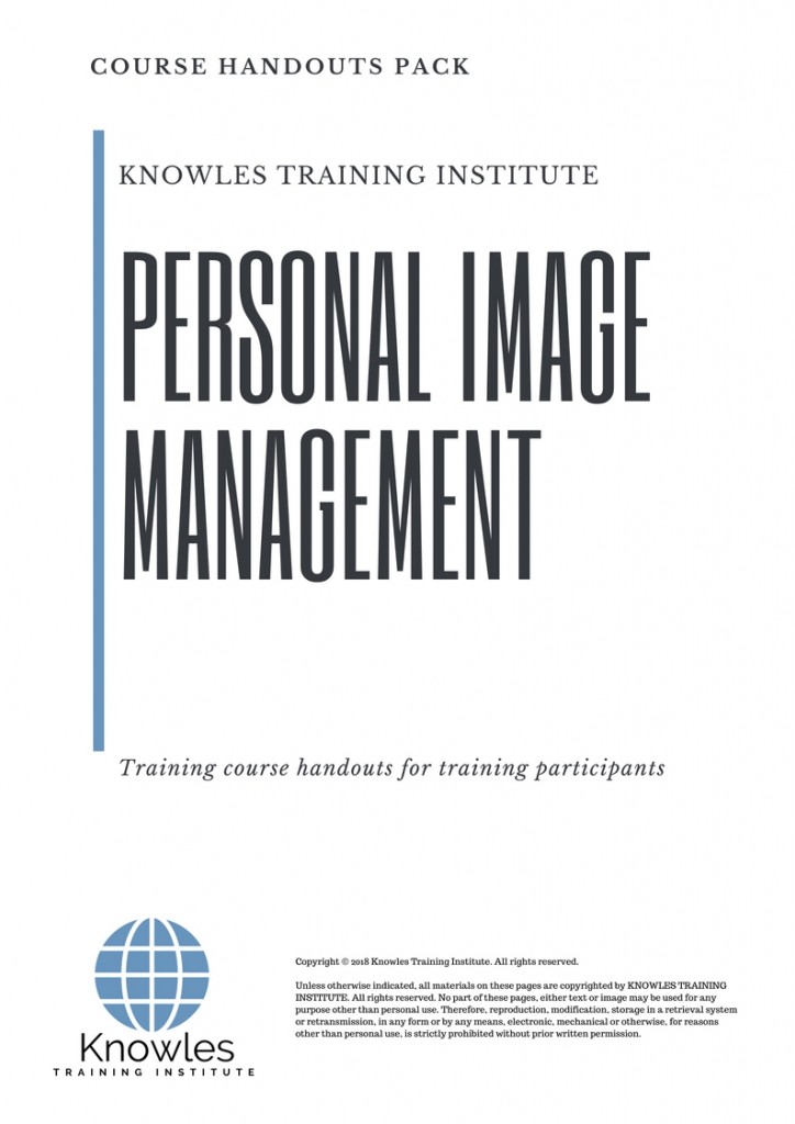 Course Handouts For Personal Image Management Training Course in Spain