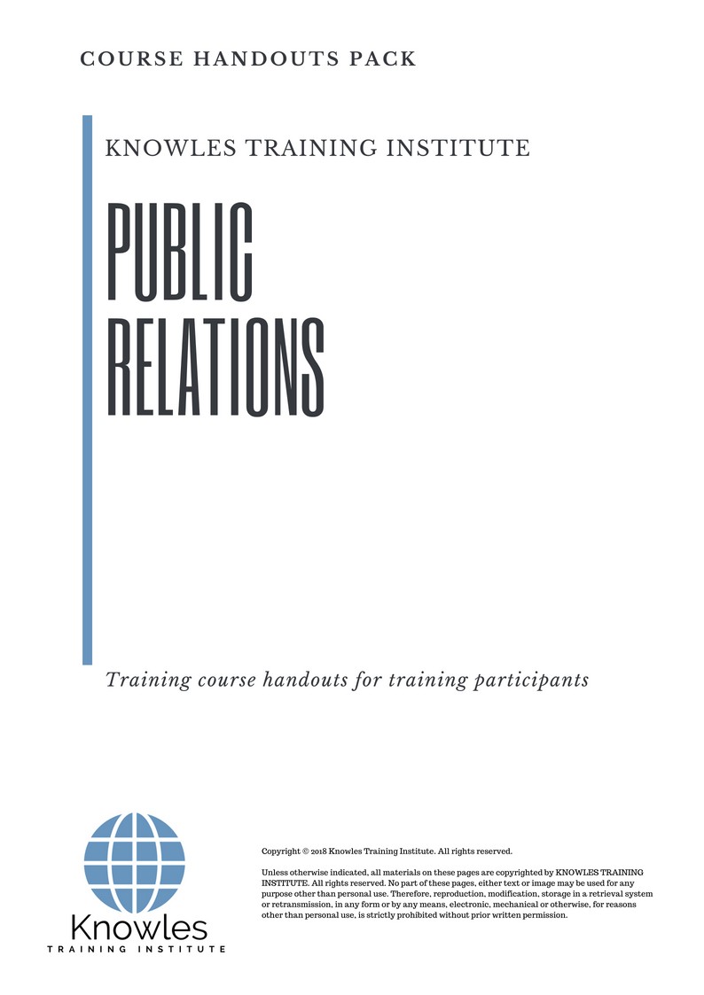 Course Handouts For Public Relations in Spain