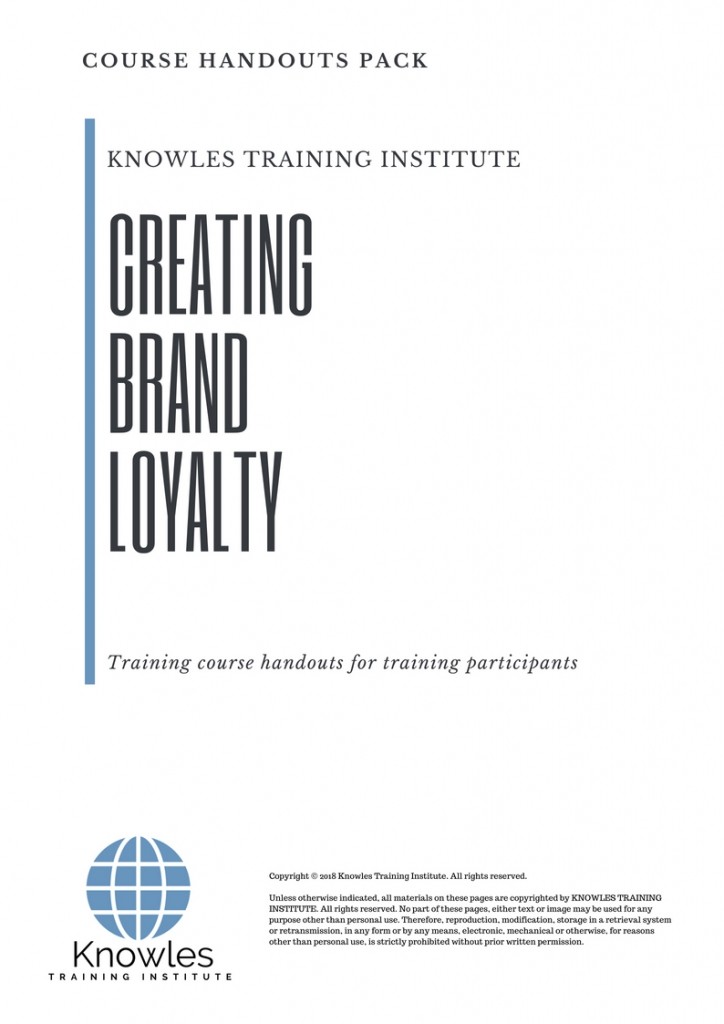 Creating Brand Loyalty Course in Spain Handouts