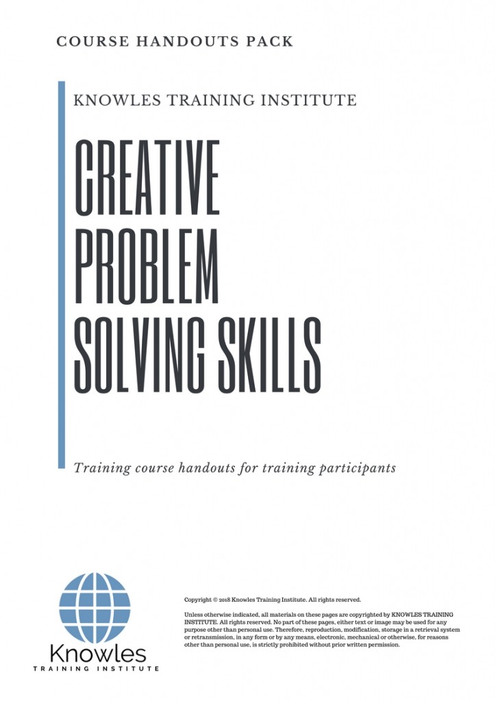 Creative Problem Solving Skills Training Course in Spain Handouts