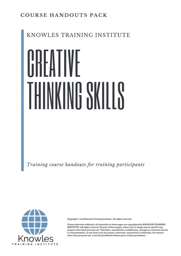 Creative Thinking Skills Course in Spain Handouts