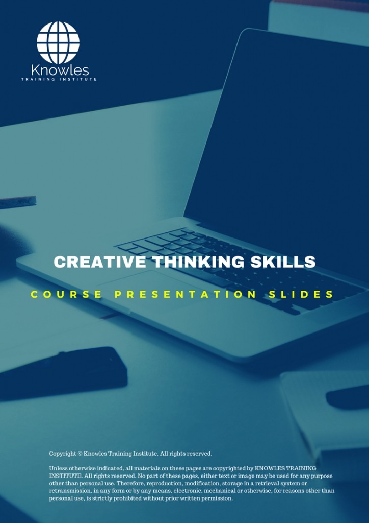 Creative Thinking Skills in Spain PPT Slides Used During Course