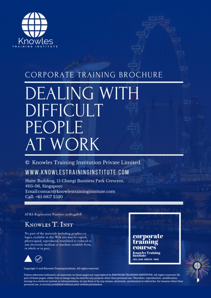 Dealing With Difficult People At Work Course in Spain Brochure