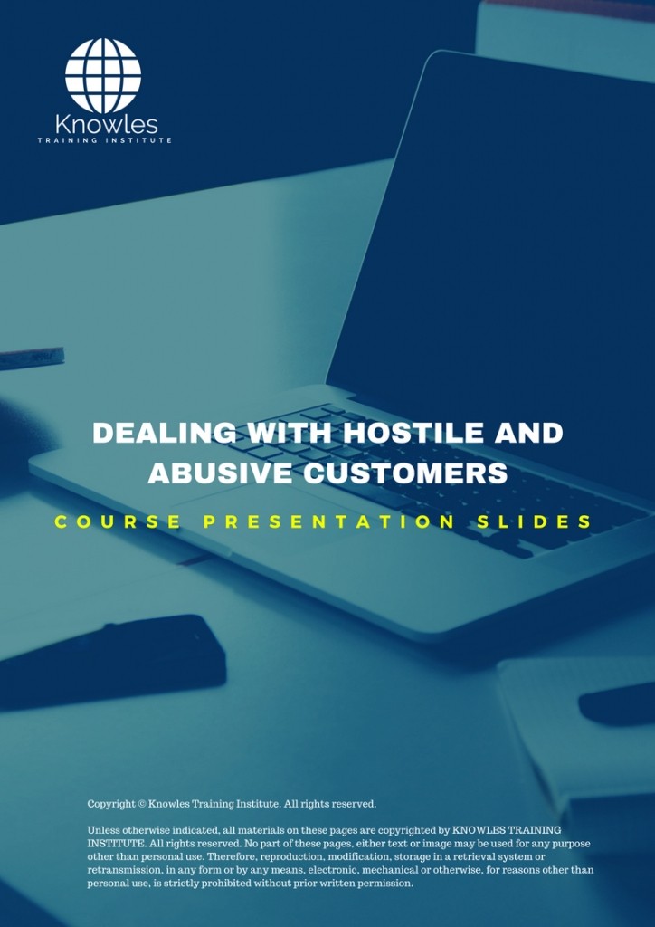Dealing With Hostile And Abusive Customers in Spain PPT Slides Used During Course