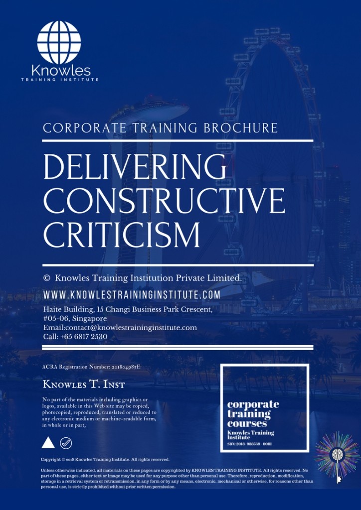 Delivering Constructive Criticism Course in Spain Brochure