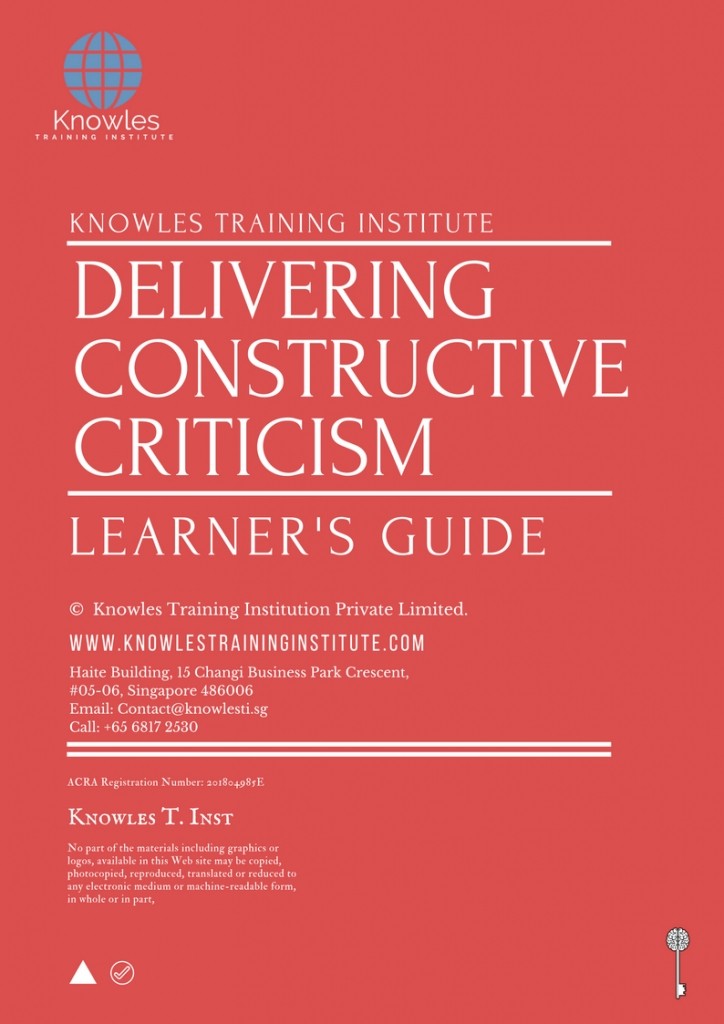 Delivering Constructive Criticism Course in Spain Learner’s Guide
