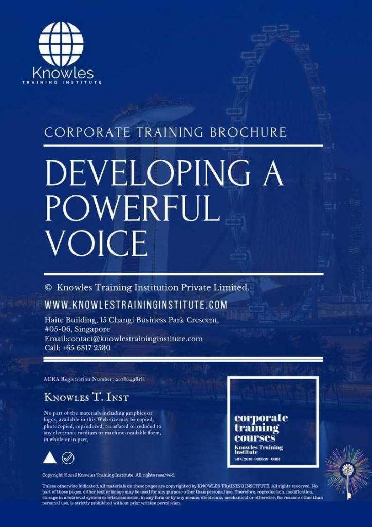 Developing A Powerful Voice Training Course in Spain Brochure