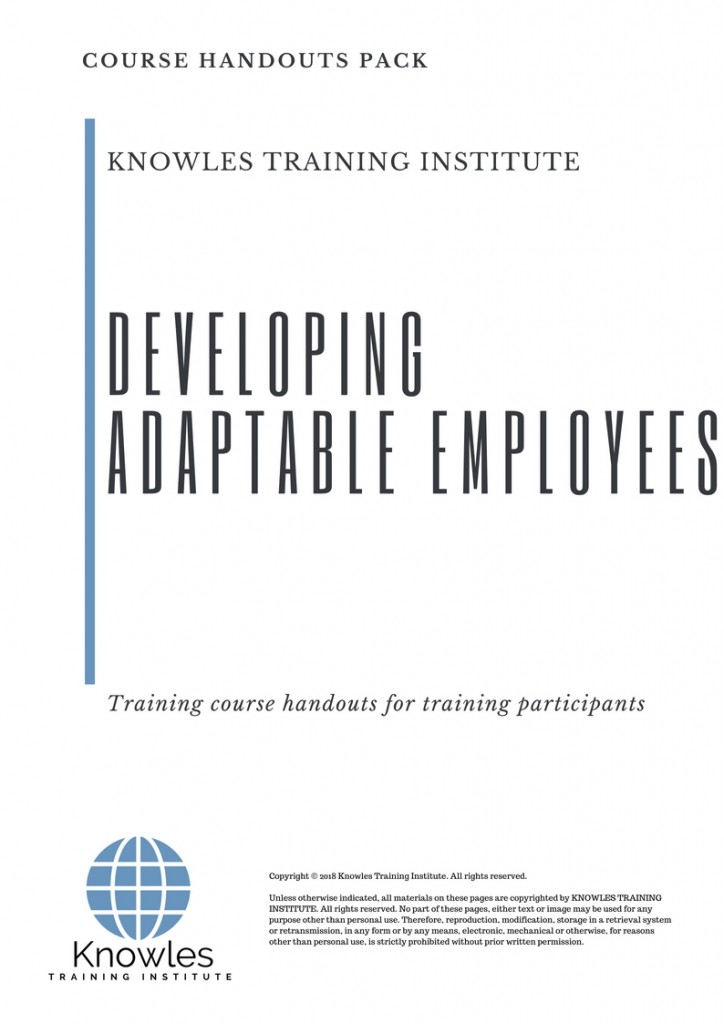 Developing Adaptable Employees Training Course in Spain Handouts