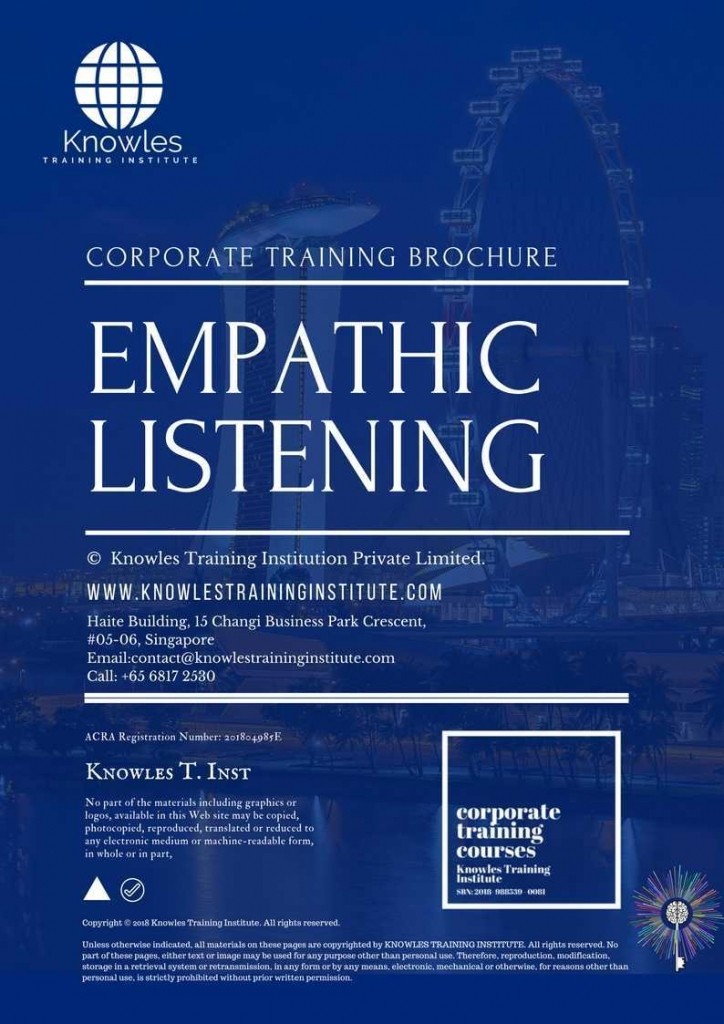 Empathic Listening Training Course in Spain Brochure