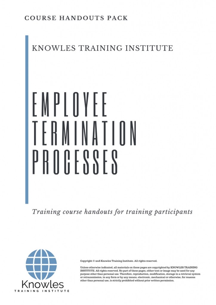Employee Termination Processes Training Course in Spain Handouts