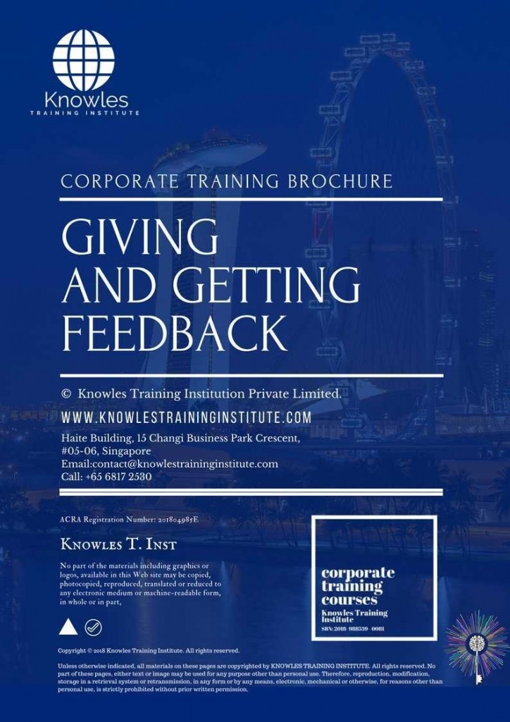 Giving And Getting Feedback Training Course in Spain Brochure