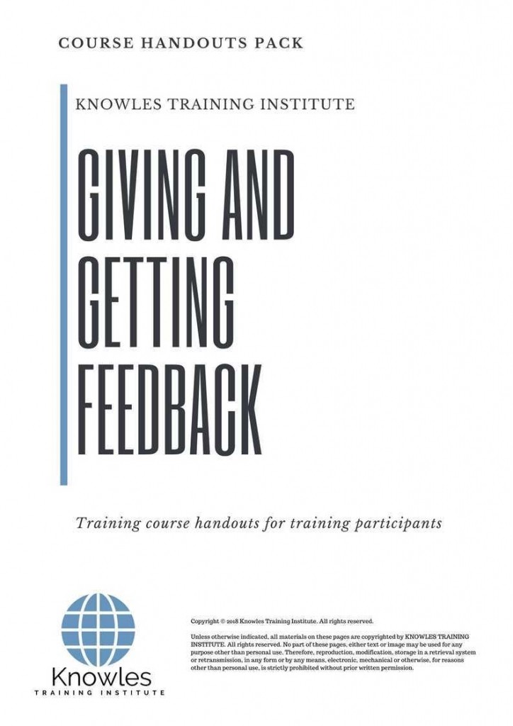 Giving And Getting Feedback Training Course in Spain Handouts