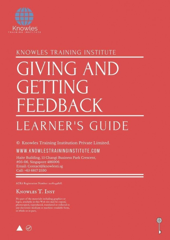 Giving And Getting Feedback Training Course in Spain Learner_s Guide