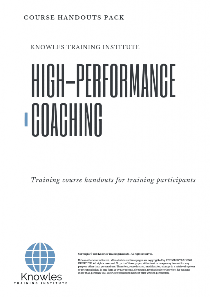 High-Performance Coaching Course in Spain Handouts