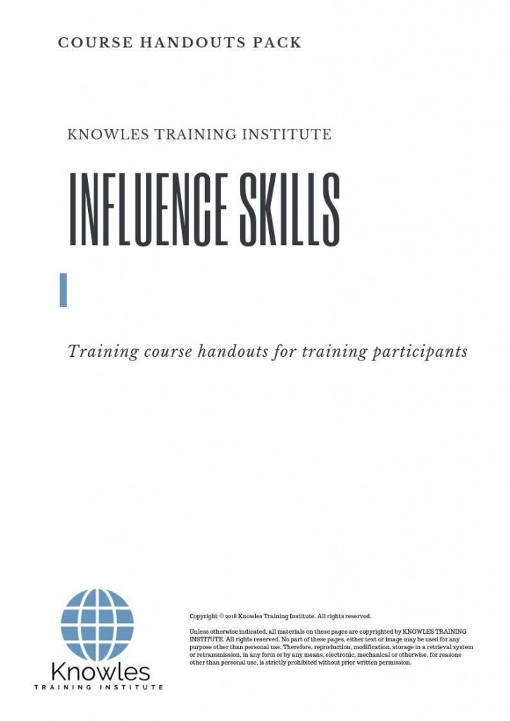 Influence Skills Course in Spain Handouts