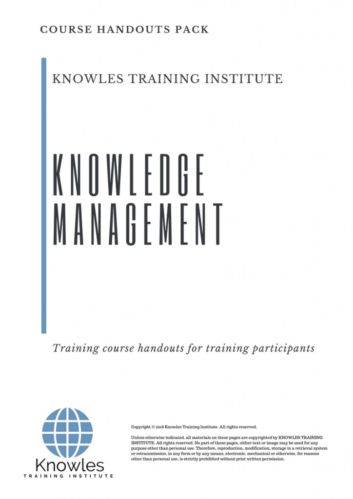 Knowledge Management Training Course in Spain Handouts