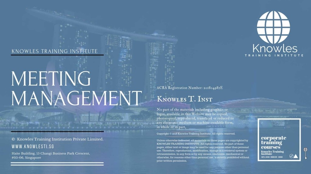 Meeting Management Header Training Course in Spain