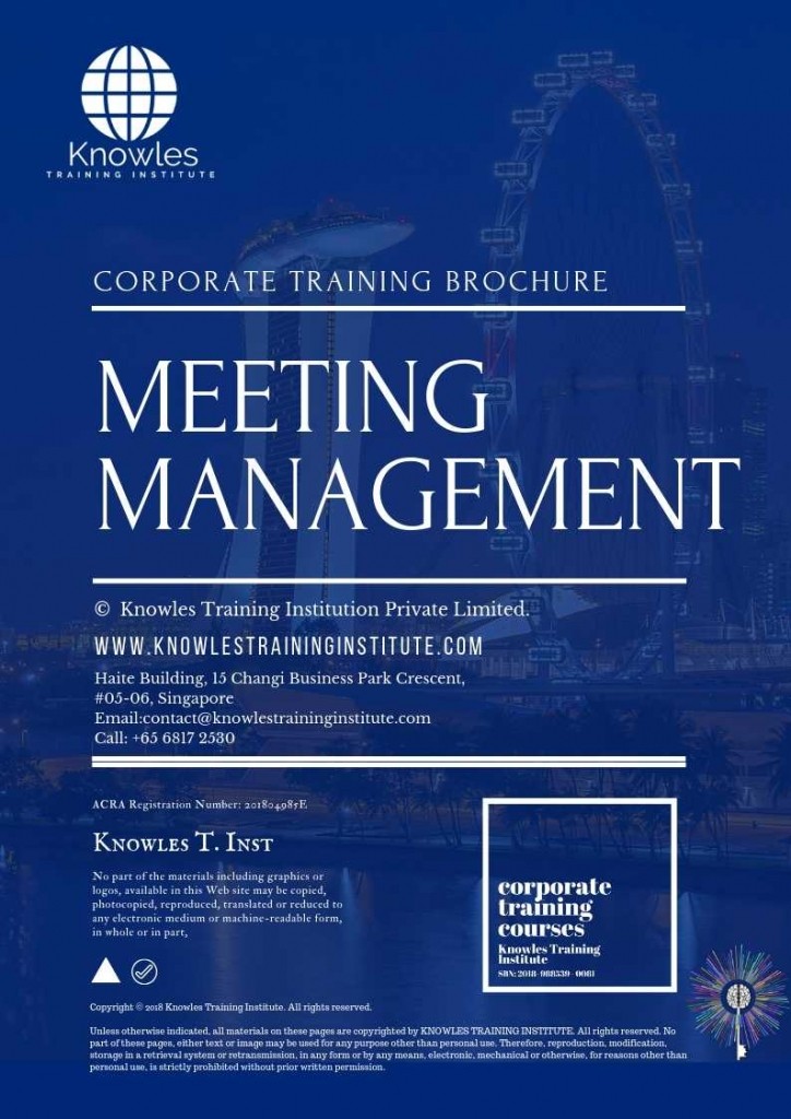Meeting Management Training Course in Spain Brochure