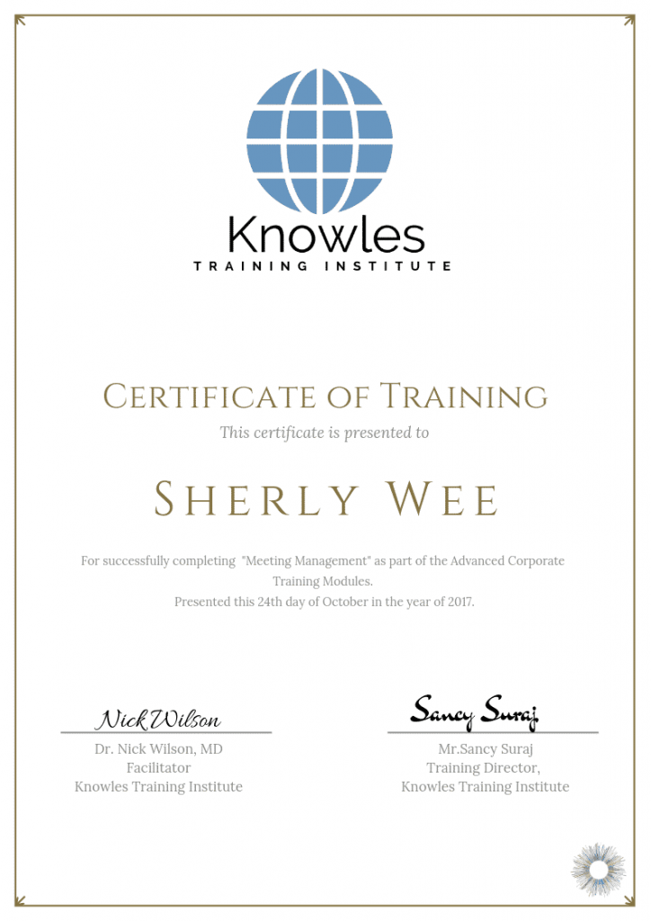 Meeting Management Training Course in Spain Certfication