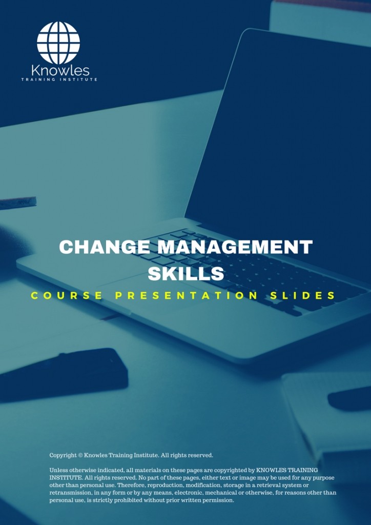 PPT Slides Used During Course For Change Management Skills Training Course in Spain