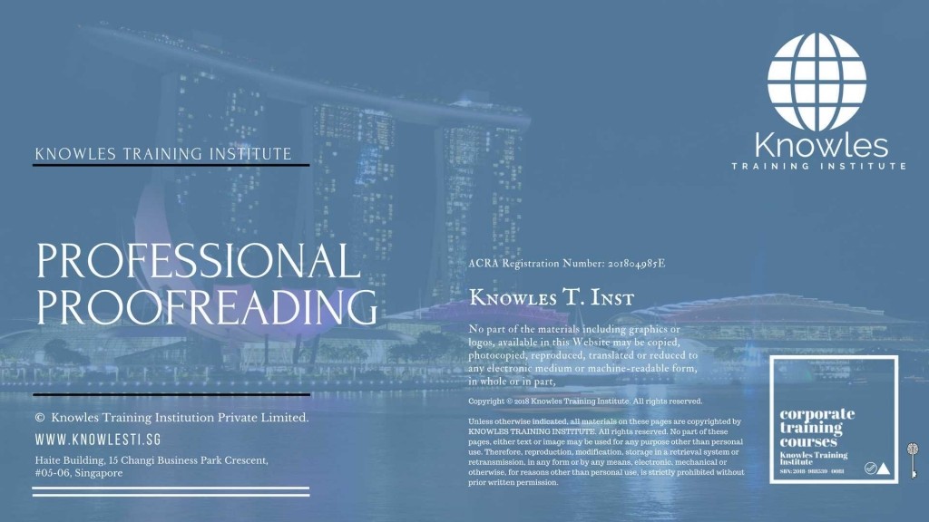 Professional Proofreading Training Course in Spain