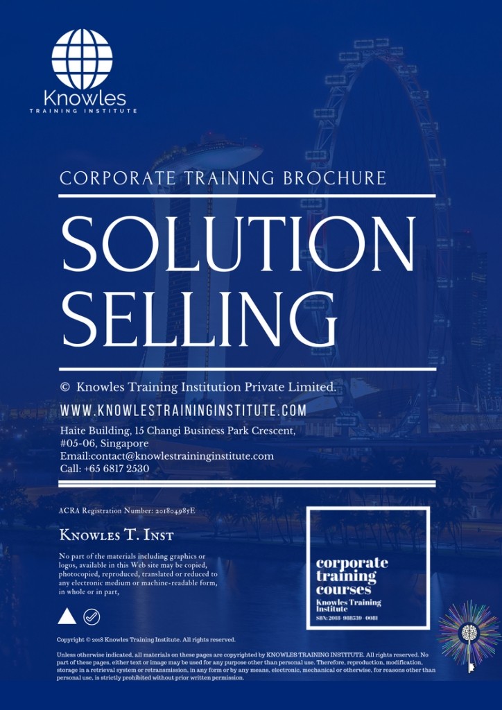Solution Selling Course in Spain Brochure