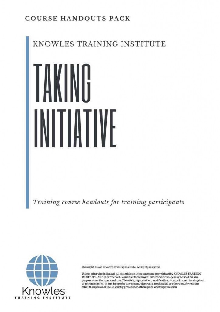 Taking Initiative Training Course in Spain Handouts