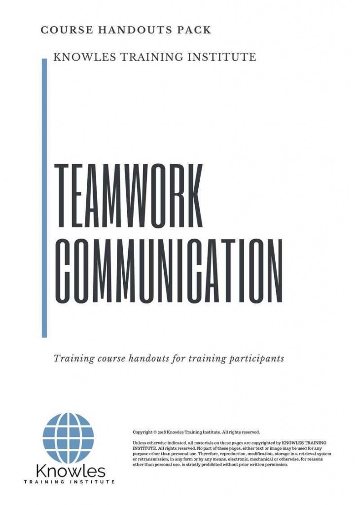 Teamwork Communication Training Course in Spain Handouts