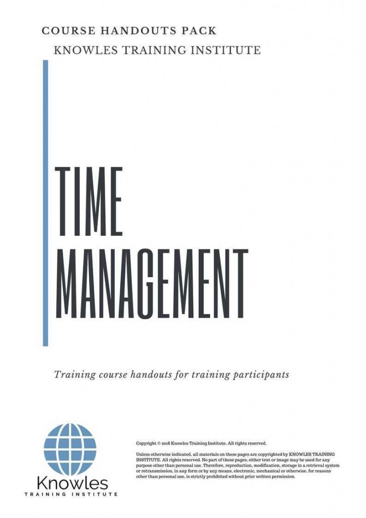 Time Management Training Course in Spain Handouts