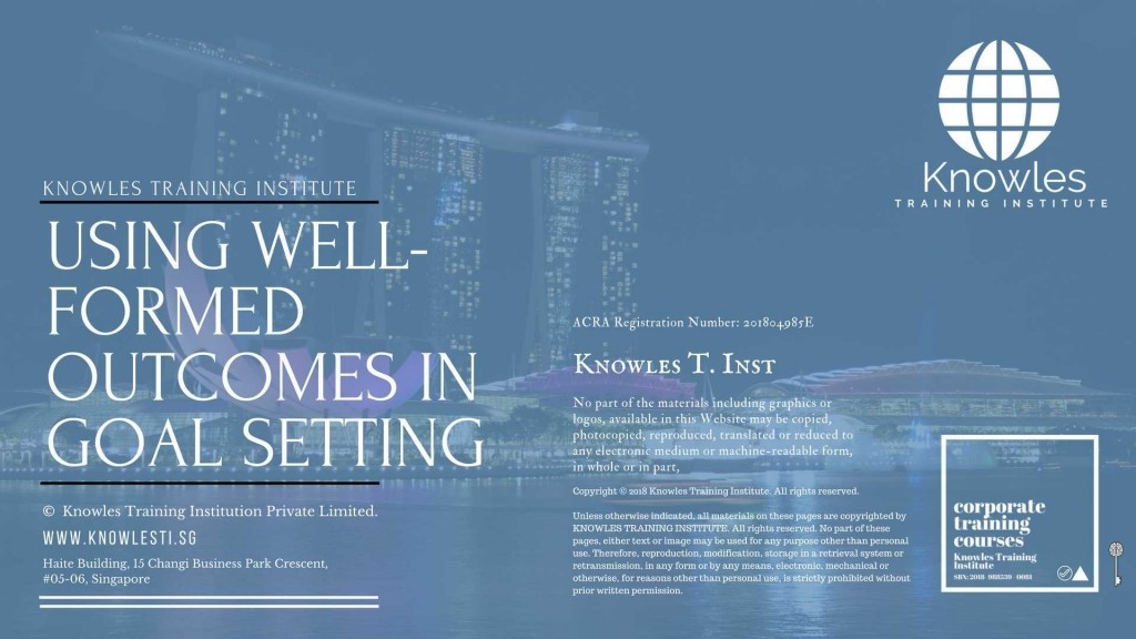 Using Well-Formed Outcomes In Goal Setting Training Course in Spain