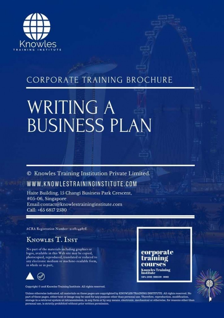 Writing A Business Plan Training Course in Spain Brochure